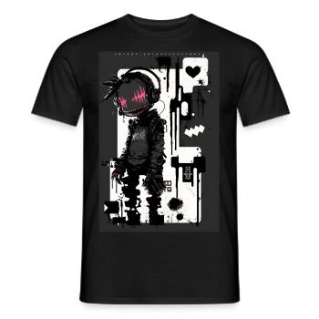 Cyberpunk par ART8NS - Art ON Streetwear - T-shirt homme - noir - Devant - AI Model Male 178 light (178cm)
