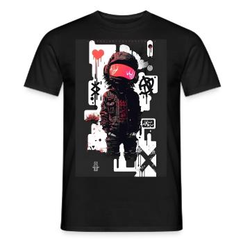 Cyberpunk by ART8NS - Art ON Streetwear - Männer T-Shirt - Schwarz - Vorne - AI Model Male 178 light (178cm)
