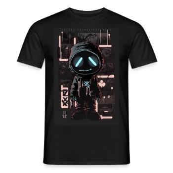 Crazy Graffiti Robot by ART8NS - Art ON Streetwear - Männer T-Shirt - Schwarz - Vorne - AI Model Male 178 light (178cm)
