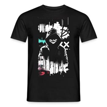 Joker smile by ART8NS - Art ON Streetwear - Männer T-Shirt - Schwarz - Vorne - AI Model Male 178 light (178cm)