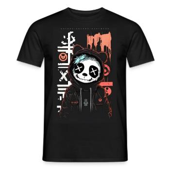 Panda by ART8NS - Art ON Streetwear - Men's T-Shirt - black - Front - AI Model Male 178 light (178cm)