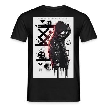 The Walking by ART8NS - Art ON Streetwear - T-shirt homme - noir - Devant - AI Model Male 178 light (178cm)