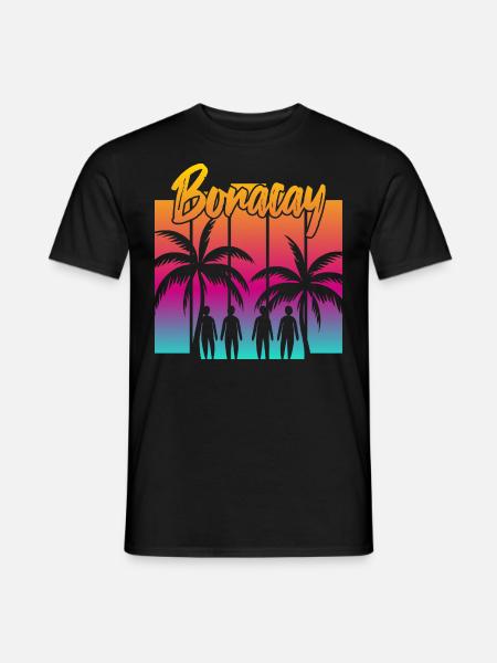 Family Sunset in Boracay - Men's T-Shirt - black