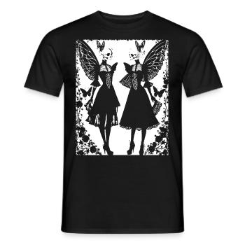 Fairycore Ästhetik Skelett Fee Goth Gothic G - Männer T-Shirt - Schwarz - Vorne - AI Model Male 178 light (178cm)
