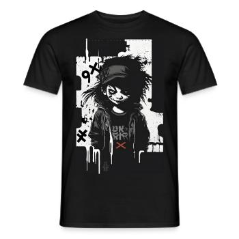Bad Girl by ART8NS - Art ON Streetwear - Men's T-Shirt - black - Front - AI Model Male 178 light (178cm)