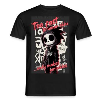 Too fast by ART8NS - Art ON Streetwear - Men's T-Shirt - black - Front - AI Model Male 178 light (178cm)
