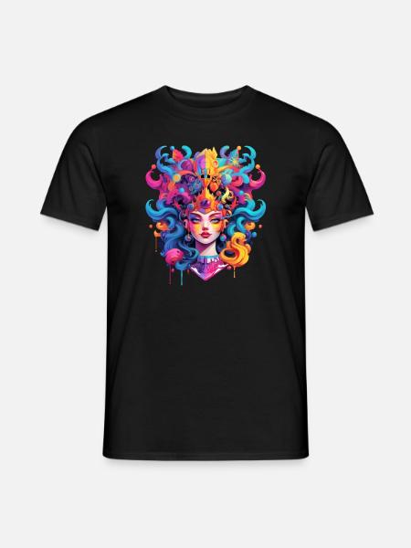 Synthwave Queen - Männer T-Shirt - Schwarz