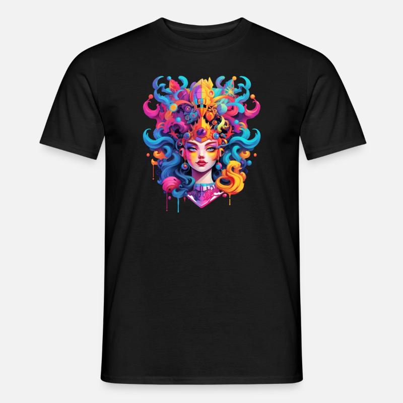 Synthwave Queen - Männer T-Shirt - Schwarz