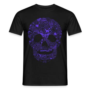 Gothic Totenkopf Goth Style düster Heavy Metal WGT - Männer T-Shirt - Schwarz - Vorne - AI Model Male 178 light (178cm)