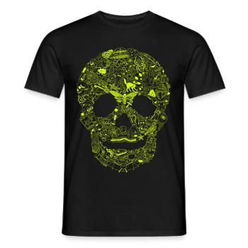 Gothic Totenkopf Goth Style düster Heavy Metal WGT - Männer T-Shirt - Schwarz - Vorne - AI Model Male 178 light (178cm)