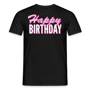 Congratulations Birthday Greeting Gift Idea - Men's T-Shirt - black - Front - AI Model Male 178 light (178cm)