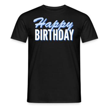 Congratulations Birthday Greeting Gift Idea - Men's T-Shirt - black - Front - AI Model Male 178 light (178cm)