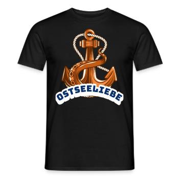 OstseeLiebe - Männer T-Shirt - Schwarz - Vorne - AI Model Male 178 light (178cm)