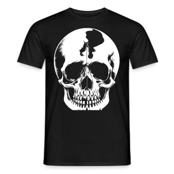 Horror Skull Skull Art Skull Gothic Heavy Metal - Men's T-Shirt - black - Front - AI Model Male 178 light (178cm)