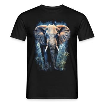 Elephant - Men's T-Shirt - black - Front - AI Model Male 178 light (178cm)