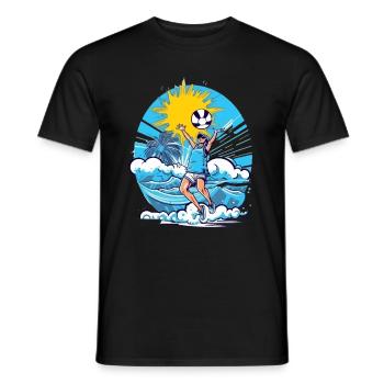 Jack au beach volley - T-shirt homme - noir - Devant - AI Model Male 178 light (178cm)