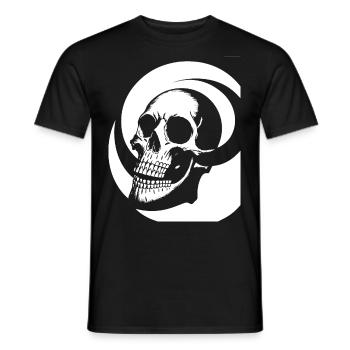 Horror Skull Skull Art Skull Gothic Heavy Metal - Men's T-Shirt - black - Front - AI Model Male 178 light (178cm)