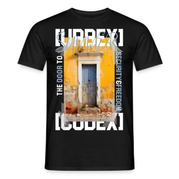 Summer door to... by ART8NS - Art ON Streetwear - Männer T-Shirt - Schwarz - Vorne - AI Model Male 178 light (178cm)