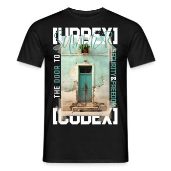 Summer door to... by ART8NS - Art ON Streetwear - Männer T-Shirt - Schwarz - Vorne - AI Model Male 178 light (178cm)