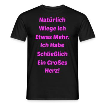 Herz Liebe Humor Gewicht - Männer T-Shirt - Schwarz - Vorne - AI Model Male 178 light (178cm)