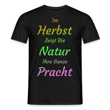 Herbst Herbstlich Natur Umwelt - Männer T-Shirt - Schwarz - Vorne - AI Model Male 178 light (178cm)