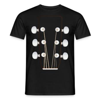 Guitar harmony gift man or woman - Men's T-Shirt - black - Front - AI Model Male 178 light (178cm)