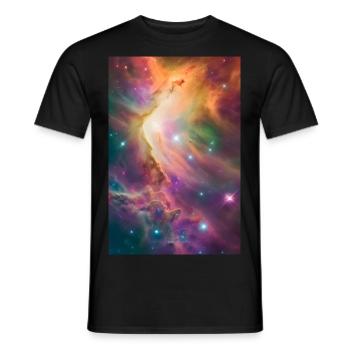 Unbekannter Sternennebel 1 - Männer T-Shirt - Schwarz - Vorne - AI Model Male 178 light (178cm)