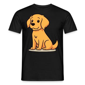 Cute dog design for dog owners - Men's T-Shirt - black - Front - AI Model Male 178 light (178cm)