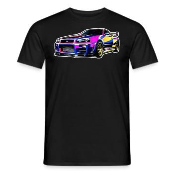 Jdm / Tuning / Turbocharger / Rims / Chiptuning - Men's T-Shirt - black - Front - AI Model Male 178 light (178cm)