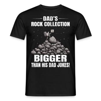 Fels Sammeln Papa Witze Klettergeologe - Männer T-Shirt - Schwarz - Vorne - AI Model Male 178 light (178cm)