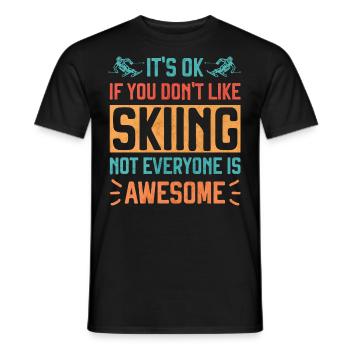 Lustige Après-Ski-Sprüche für Skifahrer - Männer T-Shirt - Schwarz - Vorne - AI Model Male 178 light (178cm)