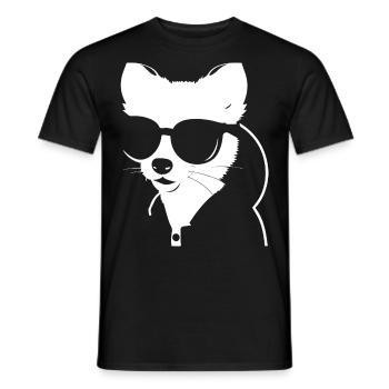 Ferret Wearing Sunglasses Cool Ferrets - Men's T-Shirt - black - Front - AI Model Male 178 light (178cm)