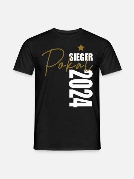 Pokalsieger 2024 - Männer T-Shirt - Schwarz