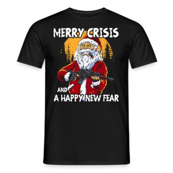 Merry Crisis - Männer T-Shirt - Schwarz - Vorne - AI Model Male 178 light (178cm)