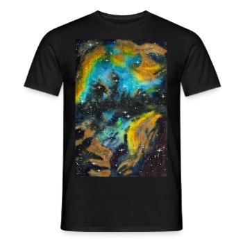 Galaxy Nebula NGC 5189 Galaxie Nebel Nerd Astro - Männer T-Shirt - Schwarz - Vorne - AI Model Male 178 light (178cm)