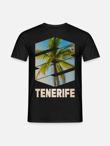 Teneriffa Tenerife Sommer Sonne Strand Meer Palmen - Männer T-Shirt - Schwarz