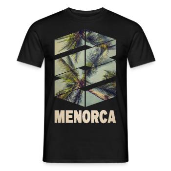 Menorca Spanien Sommer Sonne Strand Meer Palmen - Männer T-Shirt - Schwarz - Vorne - AI Model Male 178 light (178cm)