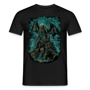 NIght des Cthulhu - Männer T-Shirt - Schwarz - Vorne - AI Model Male 178 light (178cm)