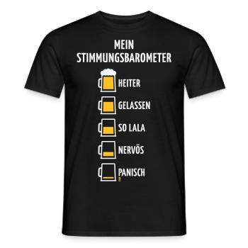 Mein Stimmungsbarometer (Bier / V1 / NEG) - Männer T-Shirt - Schwarz - Vorne - AI Model Male 178 light (178cm)