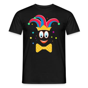 Ein lustiger Clown Karneval mit der Fliege - Männer T-Shirt - Schwarz - Vorne - AI Model Male 178 light (178cm)