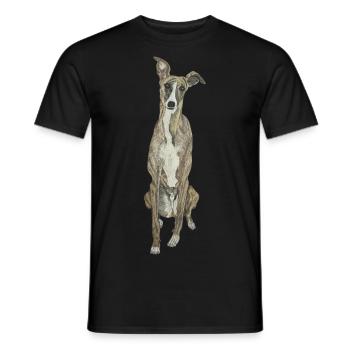 Lévrier Lévrier Chien Amour Chien Sport Doglove - T-shirt homme - noir - Devant - AI Model Male 178 light (178cm)