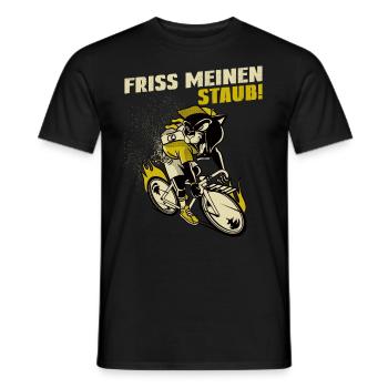 Friss meinen Staub | Radsport Rennrad Shirt - Männer T-Shirt - Schwarz - Vorne - AI Model Male 178 light (178cm)