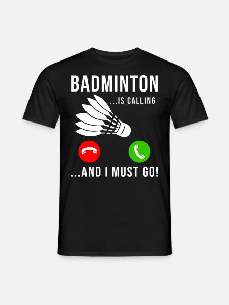 Badminton Spieler Lustiger Federball Mannschaft Badminton - Männer T-Shirt - Schwarz
