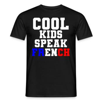 French language Cool Kids Speak French Gift France - Men's T-Shirt - black - Front - AI Model Male 178 light (178cm)