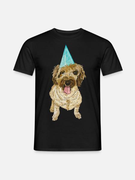 Goldendoodle Golden Retriever Doodle Birthday - Men's T-Shirt - black