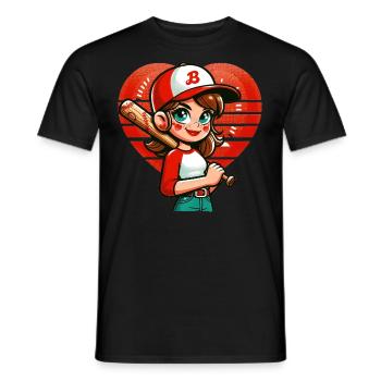 Joyeuse championne de baseball - T-shirt homme - noir - Devant - AI Model Male 178 light (178cm)