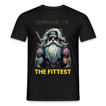 La survie du plus fort - T-shirt homme - noir - Devant - AI Model Male 178 light (178cm)
