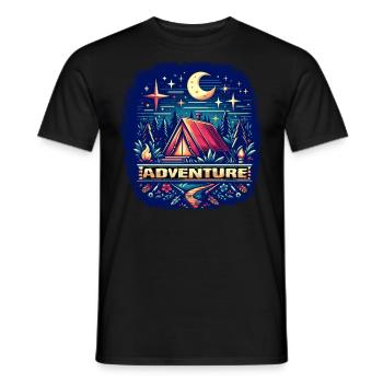 Adventure - Men's T-Shirt - black - Front - AI Model Male 178 light (178cm)