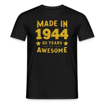 Made In 1944 80 Years Of Being Awesome - Männer T-Shirt - Schwarz - Vorne - AI Model Male 178 light (178cm)