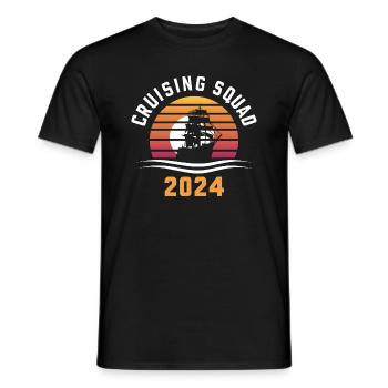 Cruising Squad 2024 Vintage Sunset - Men's T-Shirt - black - Front - AI Model Male 178 light (178cm)